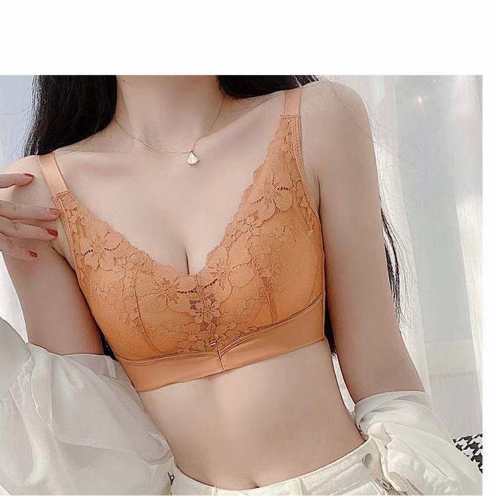 Wireless Ladies Bra Sexy Soft and Breathable soft Cotton Padded Brown Bra 40/90B